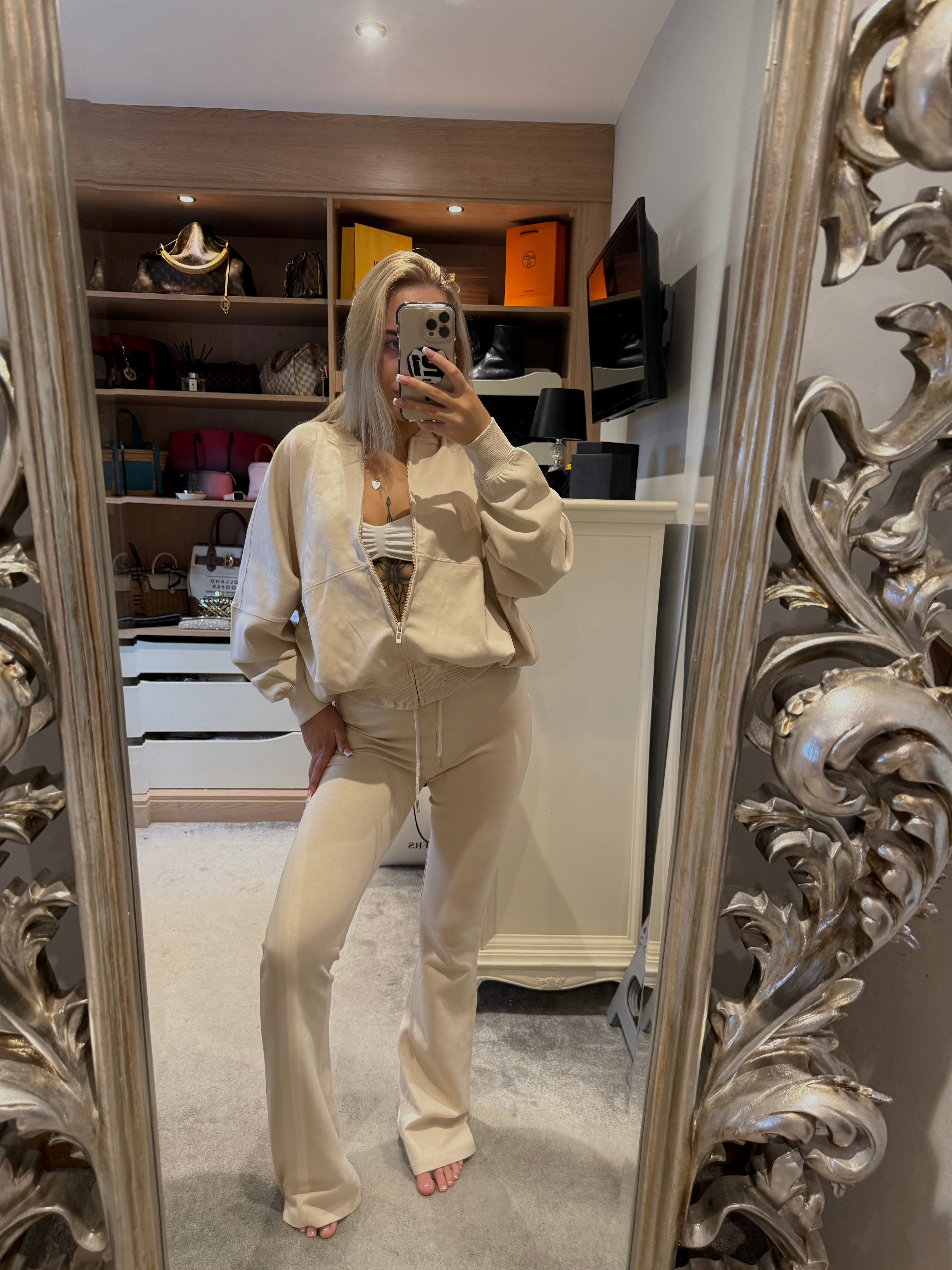 Oatmeal bomber lounge  set